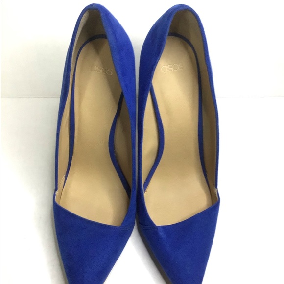 ASOS royal blue pointy toe heels size 9. - Picture 3 of 8